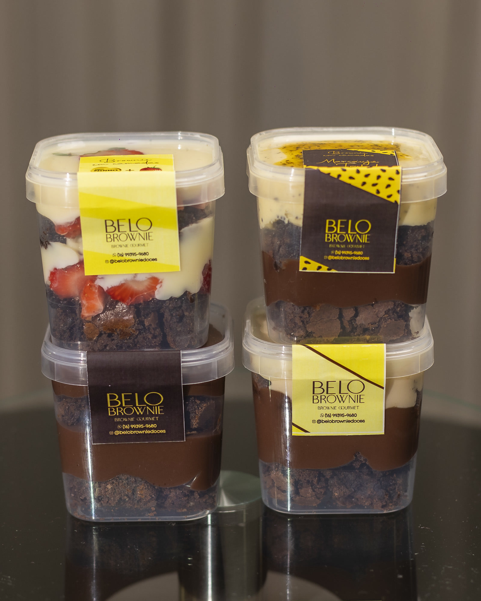 Brownies de pote Belo Brownie em diferentes sabores